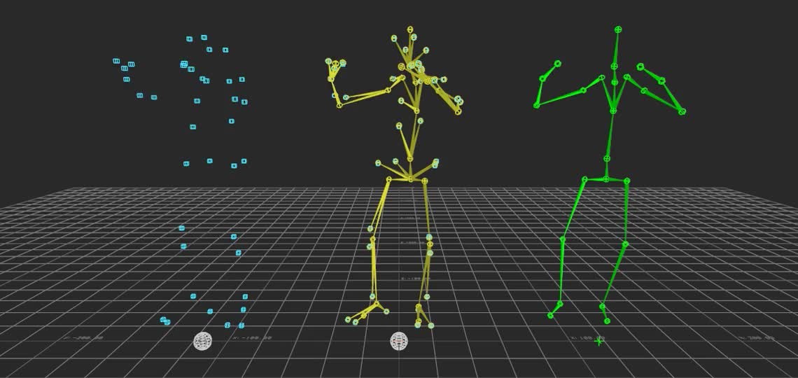 Abschätzung von Bewegungsabläufen aus Bewegungsaufzeichnungsdaten, Virtual Reality, Games, Robotics, Motion Capture, Animationssoftware
